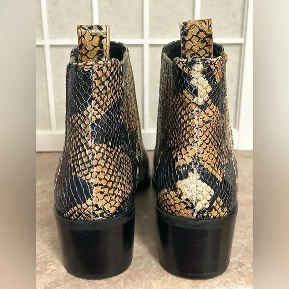 Crown Vintage Tolana Chelsea Snakeskin Print Boot Size 9 - Picture 7 of 13